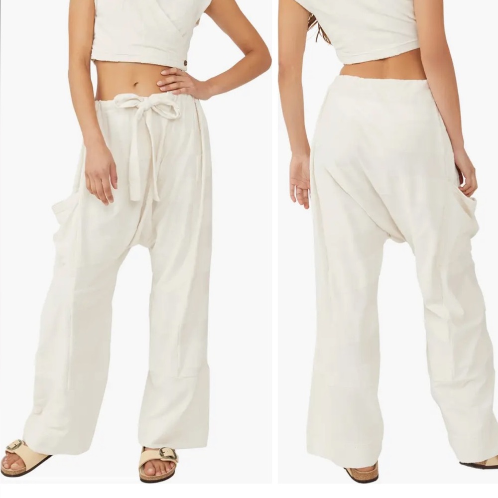 - Free People Beach Free-Est Island Terry Wide Leg Pants